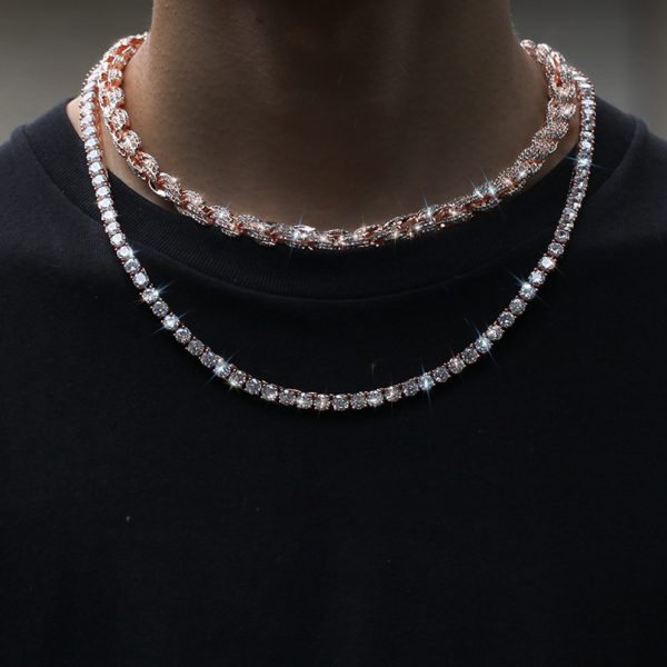 LIKEGOLD 9mm Iced Out Diamond Rope Chain - Image 2